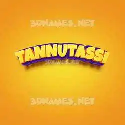 tannutassi in Orange Toon style - 3D name wallpaper