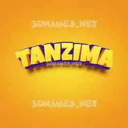 tanzima in Orange Toon style - 3D name wallpaper