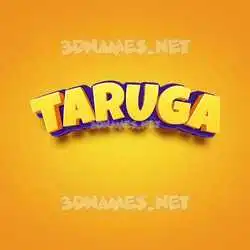 taruga in Orange Toon style - 3D name wallpaper