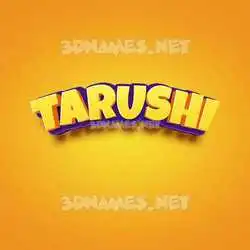 tarushi in Orange Toon style - 3D name wallpaper