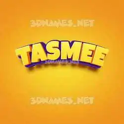 tasmee in Orange Toon style - 3D name wallpaper