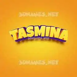 tasmina in Orange Toon style - 3D name wallpaper