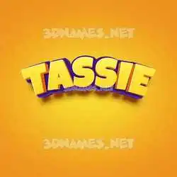 tassie in Orange Toon style - 3D name wallpaper
