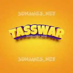 tasswar in Orange Toon style - 3D name wallpaper