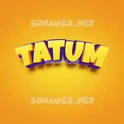 tatum in Orange Toon style - 3D name wallpaper