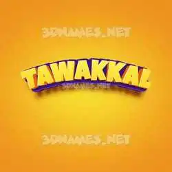 tawakkal in Orange Toon style - 3D name wallpaper