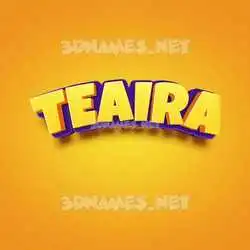 teaira in Orange Toon style - 3D name wallpaper