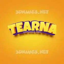 tearna in Orange Toon style - 3D name wallpaper