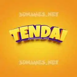 tendai in Orange Toon style - 3D name wallpaper