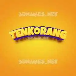 tenkorang in Orange Toon style - 3D name wallpaper