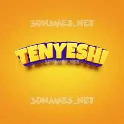 tenyeshi in Orange Toon style - 3D name wallpaper