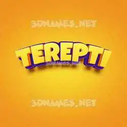 terepti in Orange Toon style - 3D name wallpaper