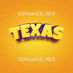 texas in Orange Toon style - 3D name wallpaper