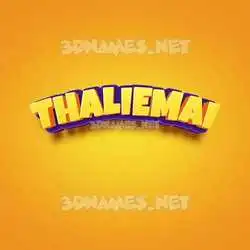 thaliemai in Orange Toon style - 3D name wallpaper