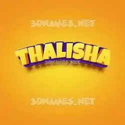thalisha in Orange Toon style - 3D name wallpaper