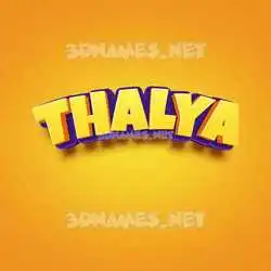 thalya in Orange Toon style - 3D name wallpaper