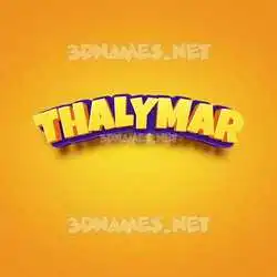 thalymar in Orange Toon style - 3D name wallpaper