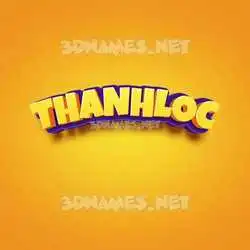 thanhloc in Orange Toon style - 3D name wallpaper