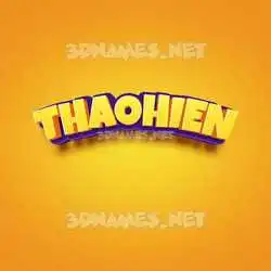 thaohien in Orange Toon style - 3D name wallpaper