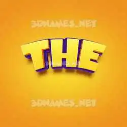 the in Orange Toon style - 3D name wallpaper