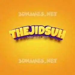 thejidsuh in Orange Toon style - 3D name wallpaper