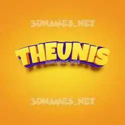 theunis in Orange Toon style - 3D name wallpaper