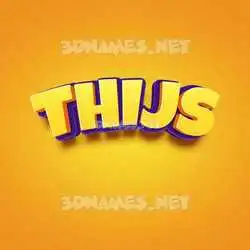 thijs in Orange Toon style - 3D name wallpaper