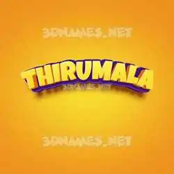 thirumala in Orange Toon style - 3D name wallpaper