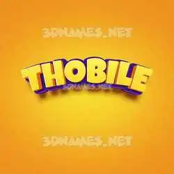 thobile in Orange Toon style - 3D name wallpaper