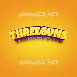 threeguns in Orange Toon style - 3D name wallpaper
