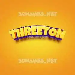 threeton in Orange Toon style - 3D name wallpaper