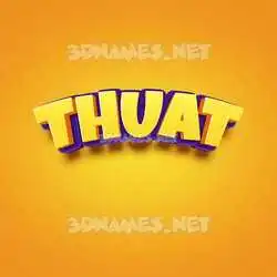 thuat in Orange Toon style - 3D name wallpaper