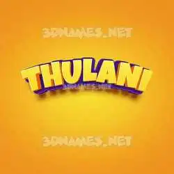 thulani in Orange Toon style - 3D name wallpaper