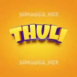 thuli in Orange Toon style - 3D name wallpaper
