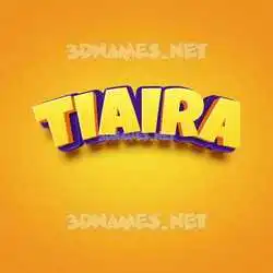 tiaira in Orange Toon style - 3D name wallpaper