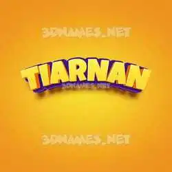 tiarnan in Orange Toon style - 3D name wallpaper