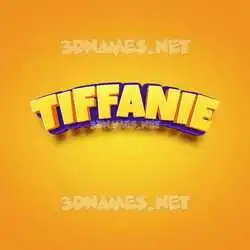 tiffanie in Orange Toon style - 3D name wallpaper