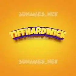 tiffhardwick in Orange Toon style - 3D name wallpaper