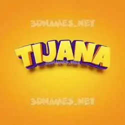 tijana in Orange Toon style - 3D name wallpaper