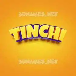 tinchi in Orange Toon style - 3D name wallpaper