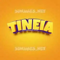 tineia in Orange Toon style - 3D name wallpaper