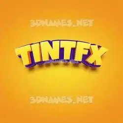 tintfx in Orange Toon style - 3D name wallpaper