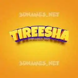 tireesha in Orange Toon style - 3D name wallpaper