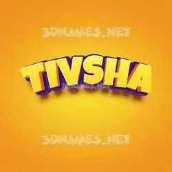 tivsha in Orange Toon style - 3D name wallpaper