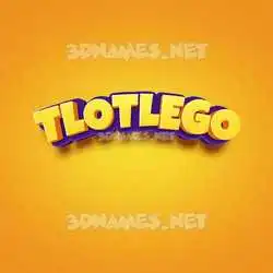 tlotlego in Orange Toon style - 3D name wallpaper