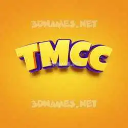 tmcc in Orange Toon style - 3D name wallpaper