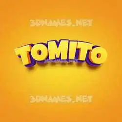 tomito in Orange Toon style - 3D name wallpaper