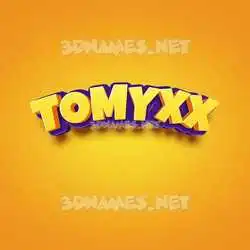 tomyxx in Orange Toon style - 3D name wallpaper