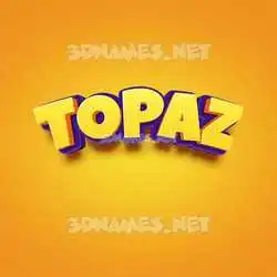 topaz in Orange Toon style - 3D name wallpaper