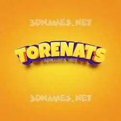 torenats in Orange Toon style - 3D name wallpaper